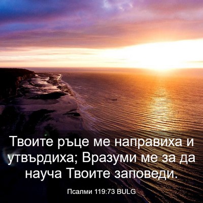 Picture 03 - Псалми 119:73 BULG - Твоите ръце ме направиха и - Bible Verse Picture