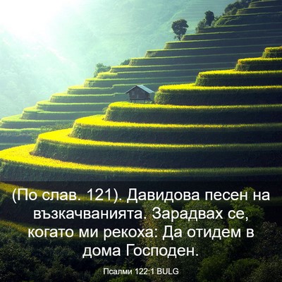 Picture 03 - Псалми 122:1 BULG - (По слав. 121). Давидова песен - Bible Verse Picture
