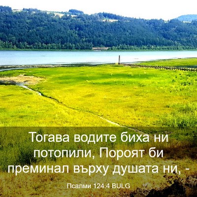 Picture 03 - Псалми 124:4 BULG - Тогава водите биха ни - Bible Verse Picture