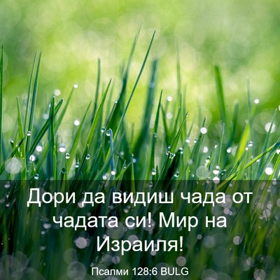 Picture 03 - Псалми 128:6 BULG - Дори да видиш чада от - Bible Verse Picture