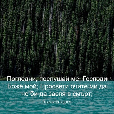 Picture 03 - Псалми 13:3 BULG - Погледни, послушай ме, - Bible Verse Picture