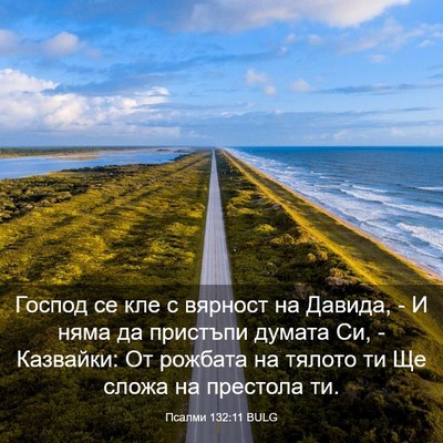 Picture 03 - Псалми 132:11 BULG - Господ се кле с вярност на - Bible Verse Picture