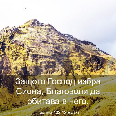 Picture 03 - Псалми 132:13 BULG - Защото Господ избра Сиона, - Bible Verse Picture