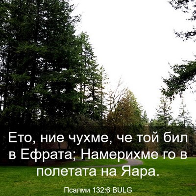 Picture 03 - Псалми 132:6 BULG - Ето, ние чухме, че той бил в - Bible Verse Picture