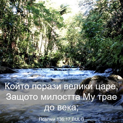 Picture 03 - Псалми 136:17 BULG - Който порази велики царе, - Bible Verse Picture