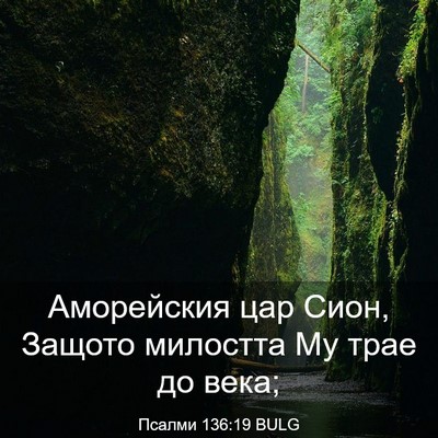 Picture 03 - Псалми 136:19 BULG - Аморейския цар Сион, - Bible Verse Picture