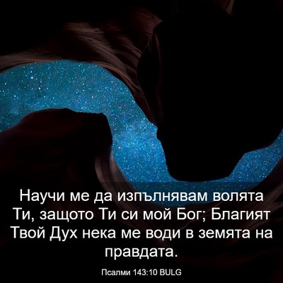 Picture 03 - Псалми 143:10 BULG - Научи ме да изпълнявам - Bible Verse Picture