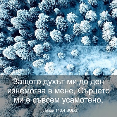 Picture 03 - Псалми 143:4 BULG - Защото духът ми до ден - Bible Verse Picture