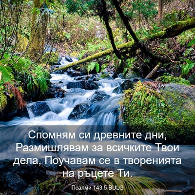 Picture 03 - Псалми 143:5 BULG - Спомням си древните дни, - Bible Verse Picture