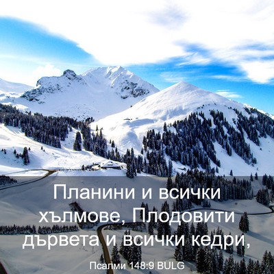 Picture 03 - Псалми 148:9 BULG - Планини и всички хълмове, - Bible Verse Picture