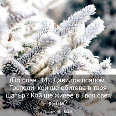 Picture 03 - Псалми 15:1 BULG - (По слав. 14). Давидов псалом. - Bible Verse Picture
