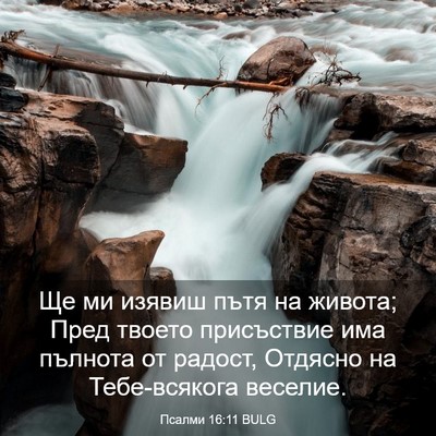 Picture 03 - Псалми 16:11 BULG - Ще ми изявиш пътя на - Bible Verse Picture