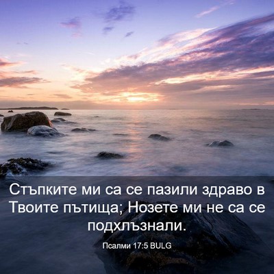 Picture 03 - Псалми 17:5 BULG - Стъпките ми са се пазили - Bible Verse Picture