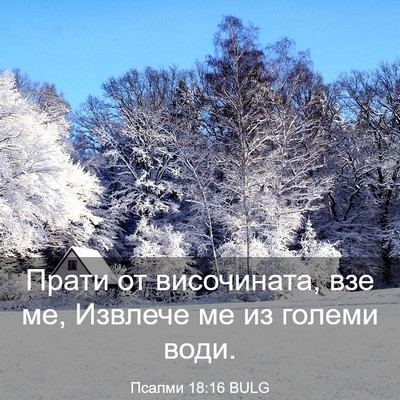 Picture 03 - Псалми 18:16 BULG - Прати от височината, взе - Bible Verse Picture