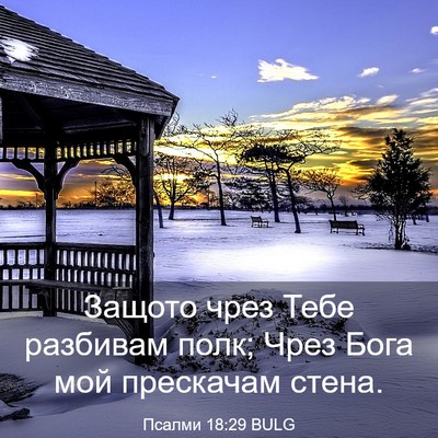 Picture 03 - Псалми 18:29 BULG - Защото чрез Тебе разбивам - Bible Verse Picture