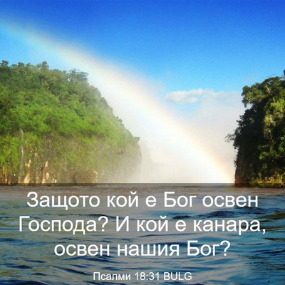 Picture 03 - Псалми 18:31 BULG - Защото кой е Бог освен - Bible Verse Picture