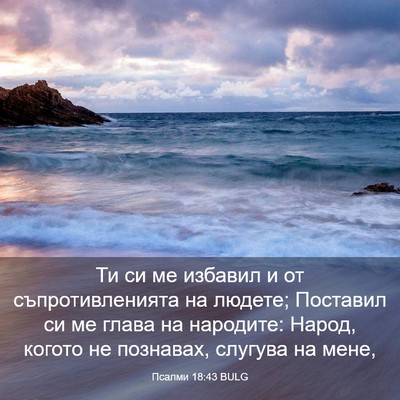 Picture 03 - Псалми 18:43 BULG - Ти си ме избавил и от - Bible Verse Picture