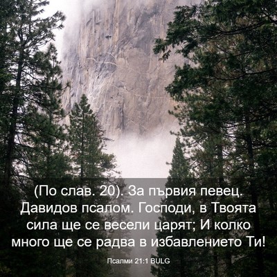 Picture 03 - Псалми 21:1 BULG - (По слав. 20). За първия - Bible Verse Picture