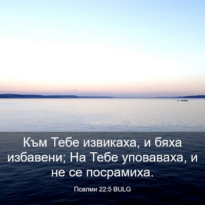 Picture 03 - Псалми 22:5 BULG - Към Тебе извикаха, и бяха - Bible Verse Picture
