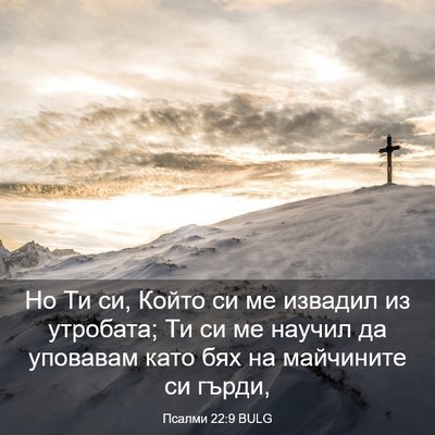 Picture 03 - Псалми 22:9 BULG - Но Ти си, Който си ме - Bible Verse Picture