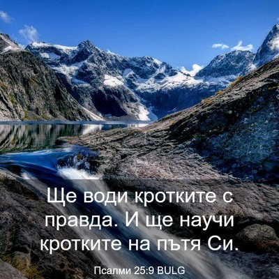 Picture 03 - Псалми 25:9 BULG - Ще води кротките с правда. - Bible Verse Picture
