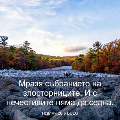 Picture 03 - Псалми 26:5 BULG - Мразя събранието на - Bible Verse Picture