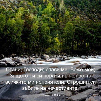 Picture 03 - Псалми 3:7 BULG - Стани, Господи; спаси ме, - Bible Verse Picture