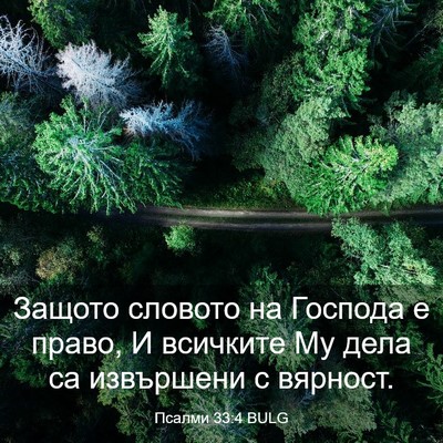 Picture 03 - Псалми 33:4 BULG - Защото словото на Господа - Bible Verse Picture