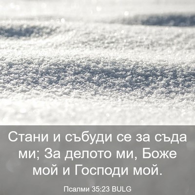 Picture 03 - Псалми 35:23 BULG - Стани и събуди се за съда - Bible Verse Picture