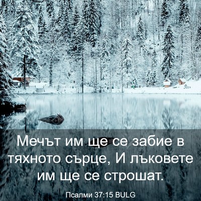 Picture 03 - Псалми 37:15 BULG - Мечът им ще се забие в - Bible Verse Picture