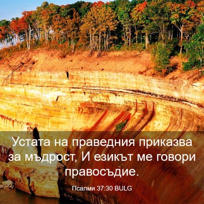 Picture 03 - Псалми 37:30 BULG - Устата на праведния - Bible Verse Picture