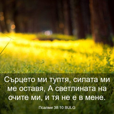 Picture 03 - Псалми 38:10 BULG - Сърцето ми туптя, силата ми - Bible Verse Picture