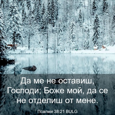 Picture 03 - Псалми 38:21 BULG - Да ме не оставиш, Господи; - Bible Verse Picture