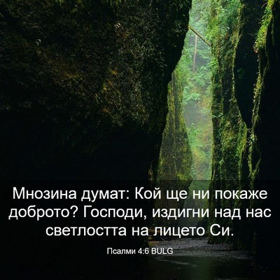 Picture 03 - Псалми 4:6 BULG - Мнозина думат: Кой ще ни - Bible Verse Picture
