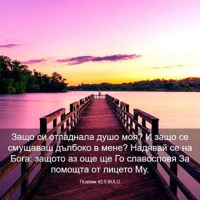 Picture 03 - Псалми 42:5 BULG - Защо си отпаднала душо моя? - Bible Verse Picture