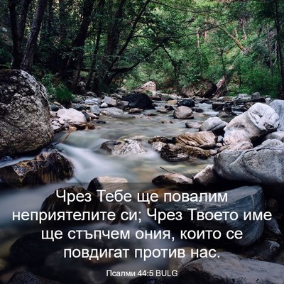 Picture 03 - Псалми 44:5 BULG - Чрез Тебе ще повалим - Bible Verse Picture