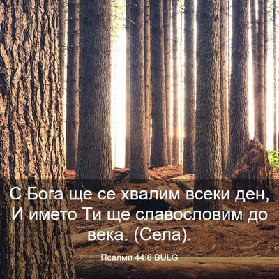 Picture 03 - Псалми 44:8 BULG - С Бога ще се хвалим всеки - Bible Verse Picture