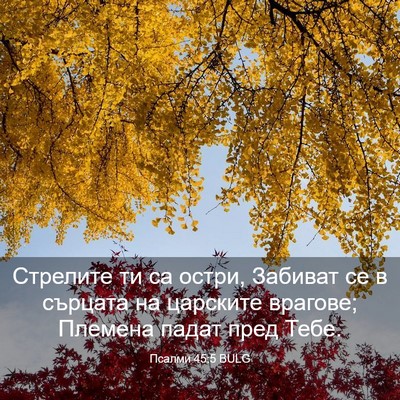 Picture 03 - Псалми 45:5 BULG - Стрелите ти са остри, - Bible Verse Picture