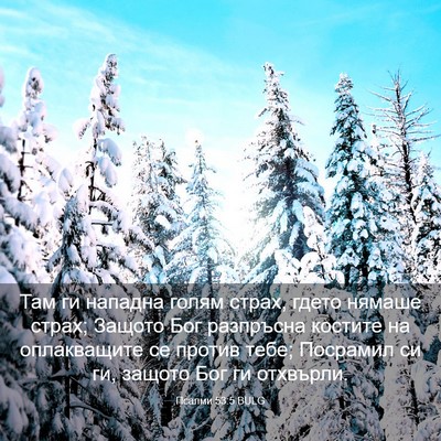 Picture 03 - Псалми 53:5 BULG - Там ги нападна голям страх, - Bible Verse Picture