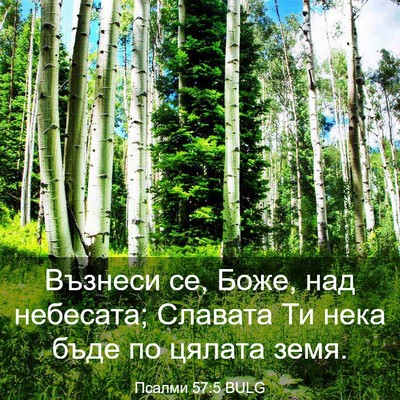 Picture 03 - Псалми 57:5 BULG - Възнеси се, Боже, над - Bible Verse Picture