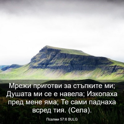 Picture 03 - Псалми 57:6 BULG - Мрежи приготви за стъпките - Bible Verse Picture