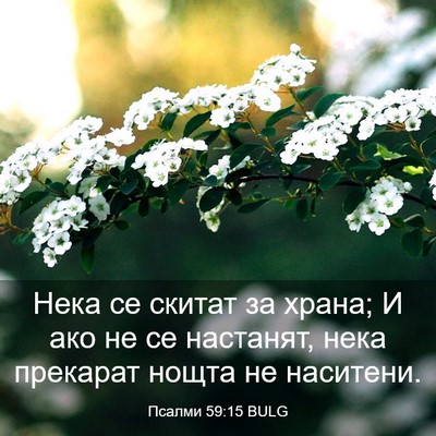 Picture 03 - Псалми 59:15 BULG - Нека се скитат за храна; И - Bible Verse Picture