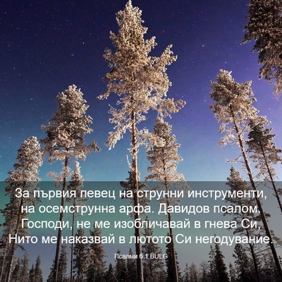 Picture 03 - Псалми 6:1 BULG - За първия певец на струнни - Bible Verse Picture