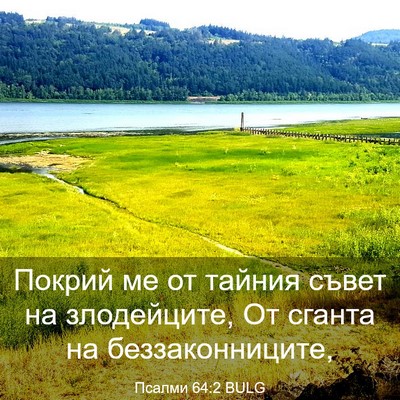Picture 03 - Псалми 64:2 BULG - Покрий ме от тайния съвет - Bible Verse Picture