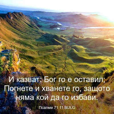 Picture 03 - Псалми 71:11 BULG - И казват: Бог го е оставил; - Bible Verse Picture