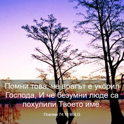 Picture 03 - Псалми 74:18 BULG - Помни това, че врагът е - Bible Verse Picture
