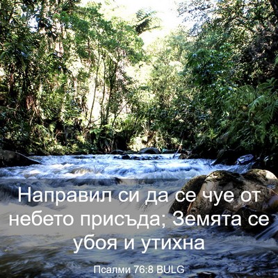 Picture 03 - Псалми 76:8 BULG - Направил си да се чуе от - Bible Verse Picture
