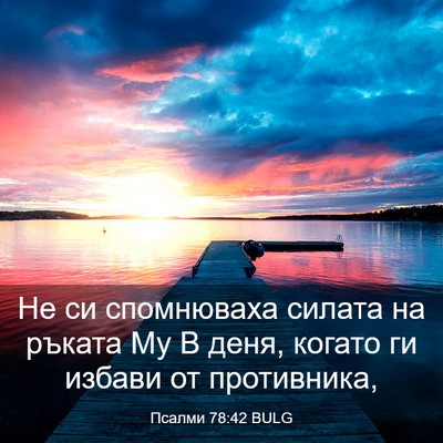 Picture 03 - Псалми 78:42 BULG - Не си спомнюваха силата на - Bible Verse Picture