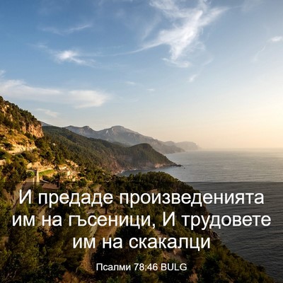 Picture 03 - Псалми 78:46 BULG - И предаде произведенията - Bible Verse Picture