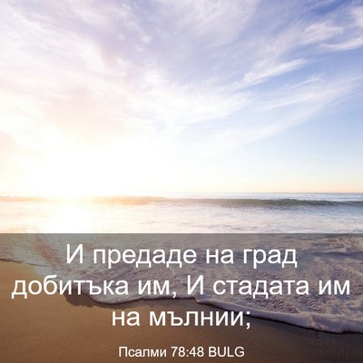 Picture 03 - Псалми 78:48 BULG - И предаде на град добитъка - Bible Verse Picture